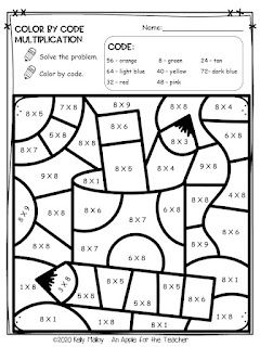 Pet Coloring Pages, Kwanzaa Colors, Math Facts Practice, Color By Number Math, Teacher Giveaway, Apple For The Teacher, Math Coloring Worksheets, Math Fact Practice, Math Coloring