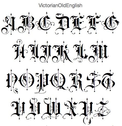 Old English Font Tattoo, Font English, Lettrage Chicano, Old English Alphabet, Tattoo Lettering Alphabet, Tattoo Script Fonts, Tattoo Fonts Alphabet, Calligraphy Fonts Alphabet, Old English Letters