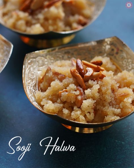 Sooji ka halwa, an Indian dish prepared with semolina, sugar and ghee as main ingredients. Let’s see how to make sooji halwa easily in this post with step by step photos and video. Sooji ka halwa is very popular during Ashtami as Puri halwa. Also is a prasad in other festival days. Make it anytime... Read More The post Sooji Ka Halwa Recipe appeared first on Raks Kitchen. Suji Halwa, Sooji Halwa, Pressure Cooker Potatoes, Halva Recipe, Semolina Pudding, Halwa Recipe, Clam Recipes, Rich Desserts, Roasted Nuts