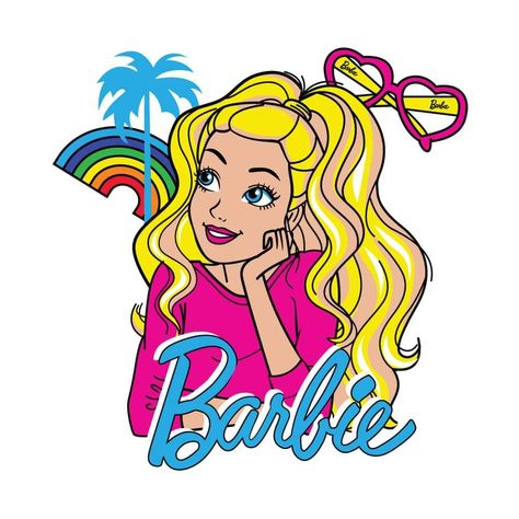 Kids Pamper Party, Barbie Svg, Designs For Printing, School Shirt Designs, Barbie Drawing, Princess Svg, Barbie Cartoon, Barbie Images, Barbie Birthday Party