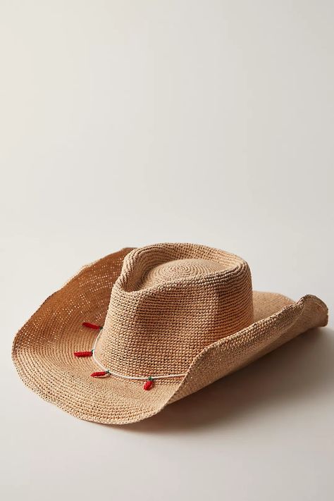 Spicy Sweet Raffia Cowboy Hat | Free People Straw Cowboy Hat, Cowboy Hat, Boho Clothing, Boho Outfits, Cowboy Hats, Cowboy, Straw, Free People, Hats