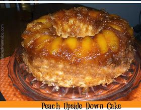 Upside Down Bundt Cake, Recipe Writing, Easy Bundt Cake Recipes, Peach Upside Down Cake, Peach Pound Cakes, Easy Peach Cobbler Recipe, Spring Form, Peach Dessert Recipes, Marshmallow Frosting