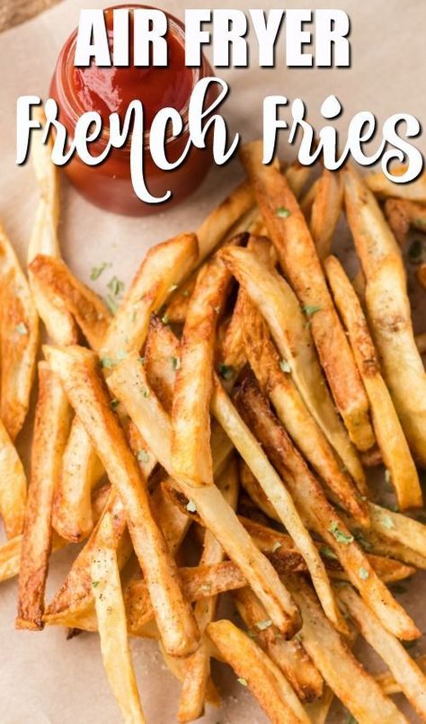 French Fries Homemade, Healthy French Fries, Fries Homemade, Air Fry French Fries, Air Fryer Fries, Air Fryer French Fries, Making French Fries, French Fries Recipe, Crispy French Fries