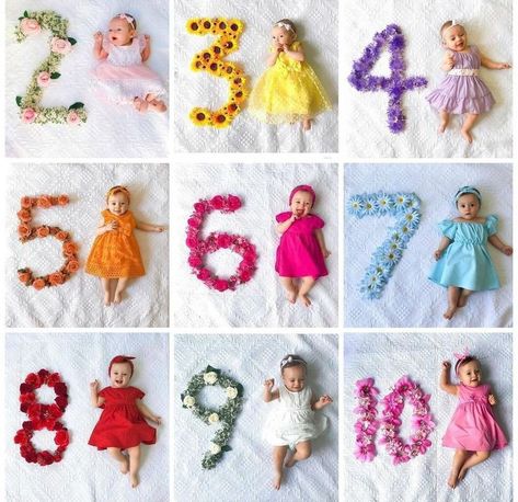 Girl Monthly Milestone Ideas, Baby Girl Milestone Ideas, Baby Girl Monthly Photoshooting Ideas, Milestone Ideas, Baby Milestones Pictures, Foto Newborn, Monthly Pictures, Maternity Photography Poses Pregnancy Pics, Monthly Baby Pictures