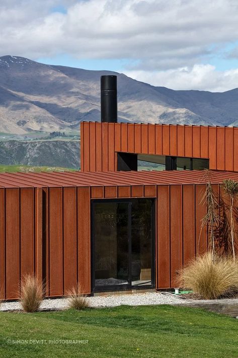 Corten Steel Extension, Corten House, Barn Conversion Exterior, Mountains Cabin, Dune House, Alpine House, Dunes House, Southern Architecture, Barn Houses