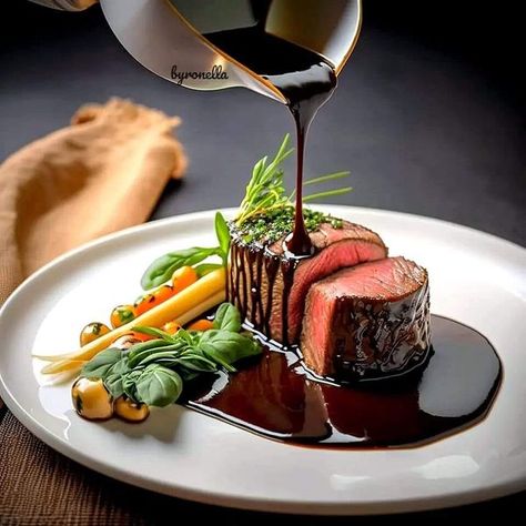 Michelin Star Chefs ⭐ ⭐⭐ ⭐⭐⭐ | Chef Byron Ella | Facebook Michelin Star Food Plating, Fine Dining Photography, Truffle Mashed Potatoes, Gastronomic Food, Michelin Food, Red Wine Reduction, Gourmet Food Plating, Michelin Star Food, Steak Dishes