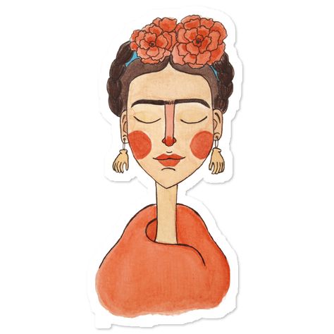 Frida Flor | Colab55 Frida Art, Frida Kahlo Art, Art And Illustration, Creative Art, Watercolor Art, Folk Art, Watercolor Paintings, Street Art, Pop Art