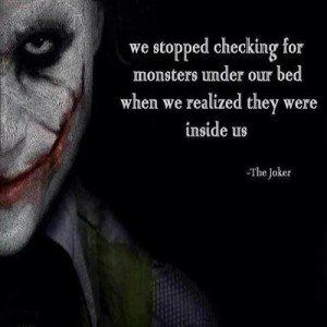 joker-quote-we-stopped-checking-for-monsters Famous Film Quotes, Joker Quote, The Dark Knight Joker, Quotes About Attitude, Dark Knight Joker, Joker Harley, Dc Memes, Joker Quotes, Film Quotes