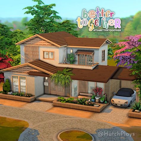 Hutch (@hutchplays) • Instagram photos and videos My Komorebi House, Sims 4 House Inspo Exterior, Sims 4 Mount Komorebi House, Ts4 Builds, Sims 4 Modern House, Snowy Escape, The Sims 4 Lots, Sims 4 Challenges, Sims Free Play