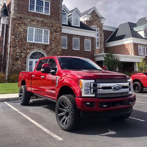 Limited addition red ford f350 Pink Ford F150, Red Ford Truck, Red Pickup Truck, F350 King Ranch, Ford Lobo, Red Ford F150, Ford King Ranch, 1990 Ford F350 Dually, Fords 150