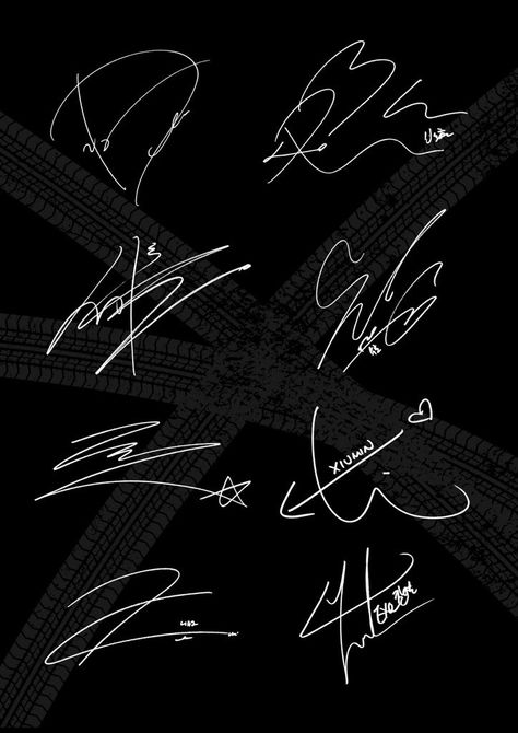 EXO signature - Don't Mess Up My Tempo Digital Booklet 2018 Exo Logo Wallpapers, Exo Sign, Kpop Logo, Exo Logo, Exo Stickers, Exo Background, Exo Official, Exo Concert, Exo Album