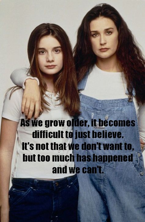 Lesson 10: Growing up is going to turn you into a cynical, hot version of yourself. - "As we grow older, it becomes difficult to just believe. It's not that we don't want to, but too much has happened and we can't." - Now and Then Kat Stratford Quotes, Love Rosie Movie Quotes, The First Time Ever I Saw Your Face Roberta Flack, The Help Movie Quotes, Wild Movie Quotes Cheryl Strayed, Being A Woman, Desk Drawer, Now And Then Movie, Sandlot