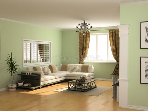 Modern interior. Design (private apartment 3d rendering , #affiliate, #Design, #interior, #Modern, #rendering, #apartment #ad Modern Living Room Paint, Neutral Living Room Paint, Neutral Living Room Colors, Living Room Indian, Light Green Walls, Wall Color Combination, Vibrant Living Room, Wall Paint Designs, Room Paint Colors