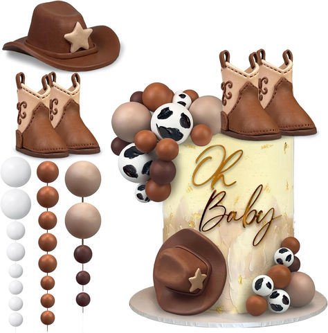 28PCS Cowboy Cake Decorations Cowboy Hat and Boot Cake Toppers Western Cowboy Birthday Baby Shower for Western Theme Party Favors Supplies #ad #babyshower #babyshowersupplies #babyshowerdecor #babyshowercaketoppers #westernbabyshower #westernparty #cowboycaketoppers #cowboybabyshower Western Theme Party Favors, Cowboy Boot Cake, Cowboy Hat Cake, Boot Cake, Rodeo Baby Shower, Cowboy Cake, Cowgirl Cakes, Gender Reveal Baby Shower Themes, Cowboy Cakes