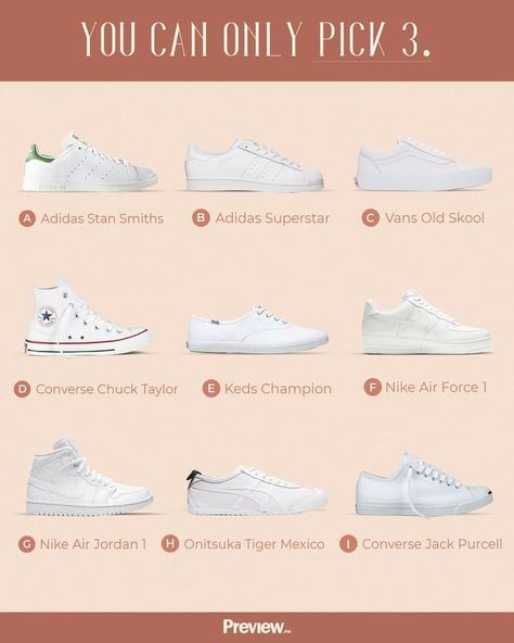 Minimalist Fashion Men Summer, Male Aesthetic, Best White Sneakers, Fashion Infographic, Minimalistic Fashion, Shoes Names, Denim Pants Fashion, Fashion Vocabulary, Simple Shoes