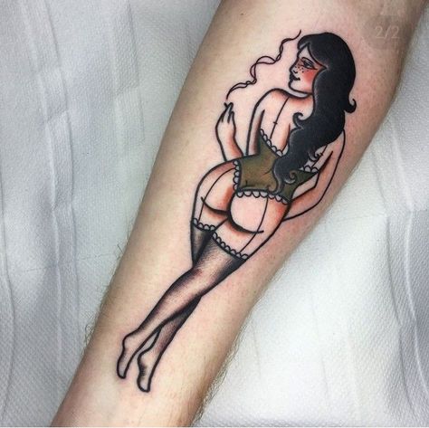 #tattoo #tattoos #inked #tattooart #tattooed #tattooideas #tattoodesign #tattooinspiration #tattoosleeve #tattooflash #inkedgirls #tattooedwomen  #InkLaughs  #TattooFails Traditional Tattoo Pin Up Girl, Traditional Tattoo Pin Up, Line Tattoo Ideas, Pin Up Girl Tattoo, Traditional Style Tattoo, Tattoo Old School, Traditional Tattoo Sleeve, Hip Tattoos Women, Fire Tattoo