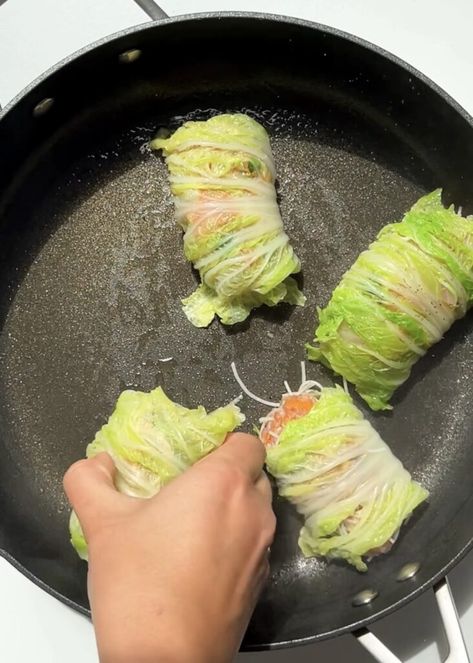 Vietnamese-Inspired Cabbage Rolls - Myriad Recipes Cabbage Spring Roll Recipe, Korean Cabbage Rolls, Vietnamese Cabbage Rolls, Korean Cabbage, Rolls Recipe Easy, Turkey And Dumplings, Rice Rolls, Cabbage Rice, Pork And Cabbage