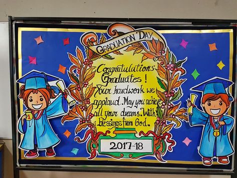 A blog about art & craft ideas for kids and school projects. Graduation Bulletin Board, Class Board Decoration, Art Craft Ideas, Graduation Boards, School Board Decoration, Wake Ideas, Bulletin Board Ideas, Craft Ideas For Kids, Bulletin Board Decor