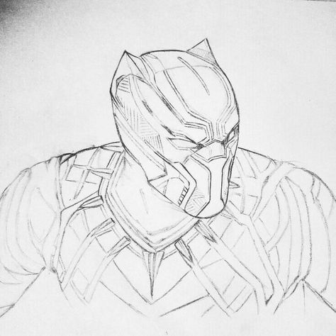 Black Panther Drawing Marvel, Black Panther Drawing Sketch, Black Panther Art Drawing, Sketch Avengers, Drawing Black Panther, Black Panther Sketch, Panther Sketch, Sketch Marvel, Marvel Sketches