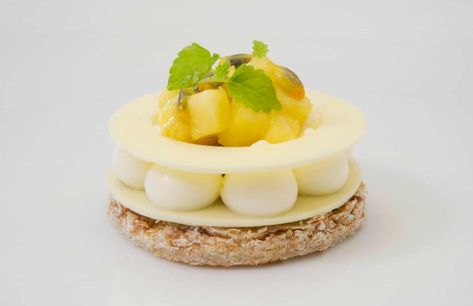 Coconut Dacquoise, Dacquoise Recipe, Fine Dining Desserts, Best Chocolate Desserts, Pastry Desserts, Fancy Desserts, French Pastries, Plated Desserts, Baking And Pastry