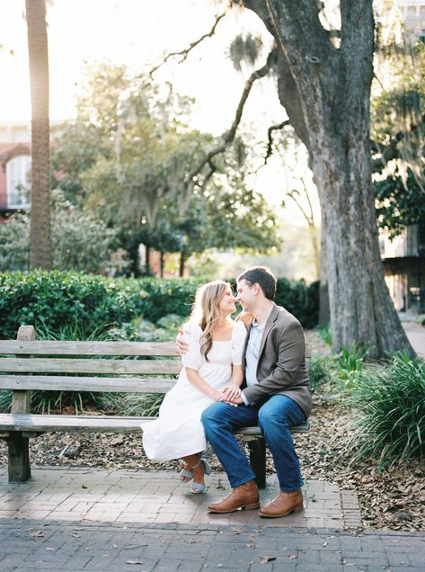 Savannah Engagement Photos, Picnic Photo Shoot, Destination Engagement Photos, Sweet Couples, Park Engagement Photos, Forsyth Park, Engagement Pictures Poses, Destination Engagement, Charleston Wedding Photographer