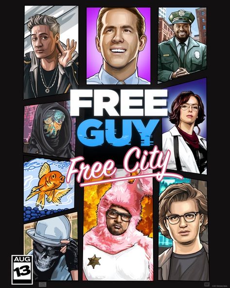 Free Guy Movie, Free Guy, Best Action Movies, 20th Century Studios, Memes Lol, Free City, Upcoming Films, Like Animals, The Breakfast Club