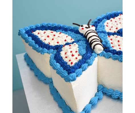 Butterfly Shaped Cake, Sky Butterfly, Butterfly Cake, Shaped Cake, Butterfly Cakes, Butterfly Shape, A Beautiful Day, Beautiful Day, Shades Of Blue