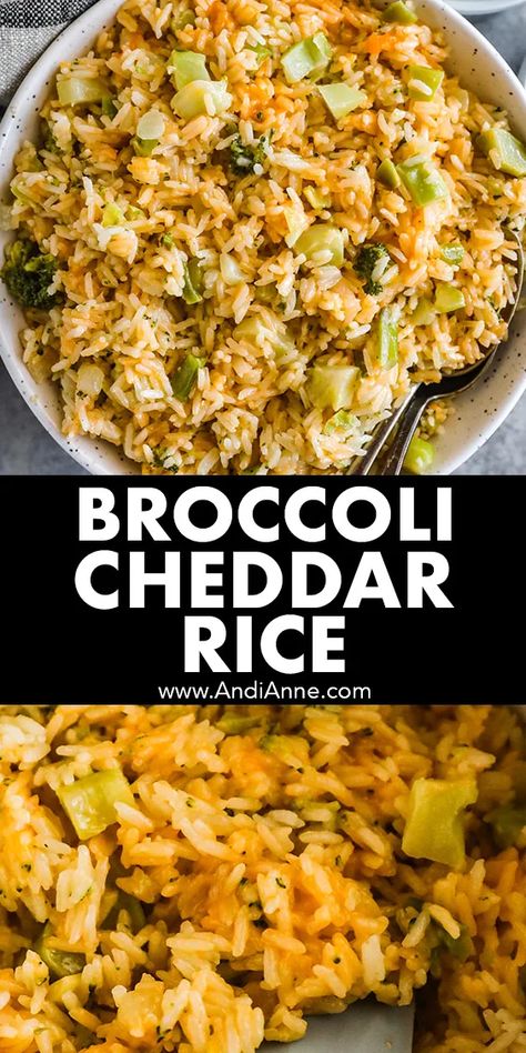 Cheddar broccoli rice is an easy comforting side dish that is sure to become a family favorite. The combination of creamy cheddar cheese and tender broccoli florets is simply irresistible! With its cheesy texture and delicious blend of flavors, it’s no wonder that this recipe has become a staple in many households. Broccoli Rice Recipe, Cheddar Rice, Cheddar Broccoli Rice, Rice Recipes Side, Broccoli And Cheese Recipe, Broccoli Cheese Rice, Leftover Rice Recipes, Cheesy Broccoli Rice, Cheddar Broccoli