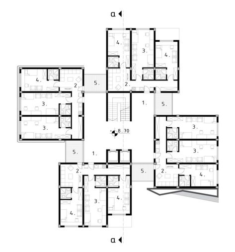 Dorm Planning, Student Hostel, Hotel Floor Plan, Hostels Design, Asma Kat, Student Dorm, Student Apartment, Plans Architecture, Student Dormitory