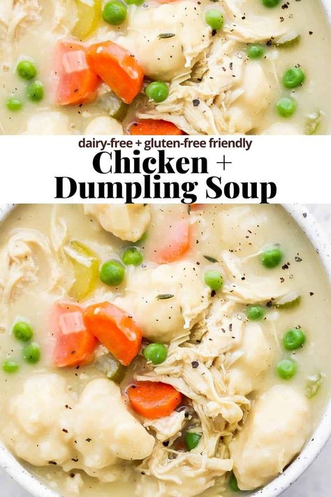 Instapot Chicken And Dumplings, Chicken And Dumplings Gluten Free, Crockpot Dairy Free, Chicken And Dumpling Soup, Gluten Free Dumplings, Gluten Free Dairy Free Dinner, Wooden Skillet, Chicken Dumpling Soup, Chicken Tortilla Soup Easy