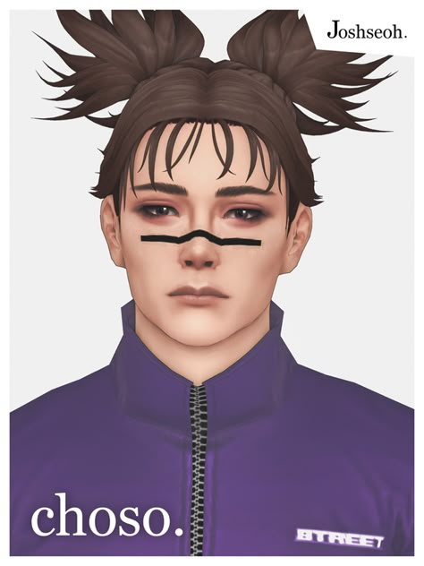 Choso Sims4 Cc, Sims 4 Men Clothing, Ugly Hair, Sims 4 Hair Male, Sims 4 Male Clothes, Hair Male, Sims 4 Anime, Free Sims 4, Male Clothes