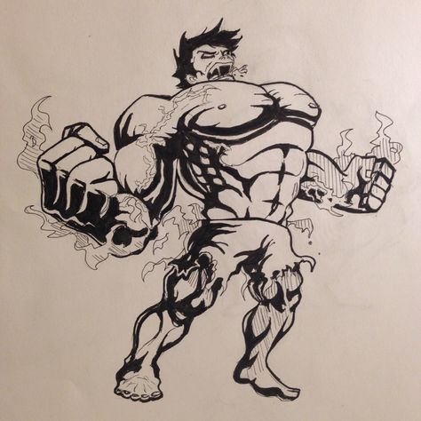 Jazza Drawing, Draw With Jazza Art, Juggernaut Drawing, Draw With Jazza, Copic Drawings, Art Goals, The Hulk, Copic, Hulk