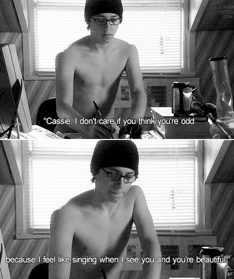 "Cassie, I don't care if you think you're odd, because I feel like singing when I see you. And you're beautiful." Skins Mike Bailey, Cassie Skins, Skins Quotes, Skins Uk, When I See You, Movies And Series, Cute Love Quotes, Best Tv Shows, Best Shows Ever