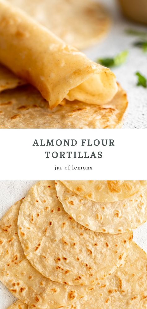 Almond Flour tortillas on a white surface. Homemade Keto Tortillas, Almond Tortillas, Gf Wrap Recipe, Homemade Tortillas Healthy, Gf Tortilla Recipe, Almond Flour Wraps, Almond Flour Wrap Recipe, Healthy Homemade Tortillas, Gluten Free Tortilla Recipe