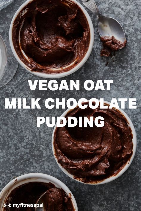 Desserts With Oatmilk, Chocolate Oat Pudding, Oat Milk Pudding Recipe, Oat Milk Chocolate Pudding, Oat Milk Recipe Desserts, Oat Milk Dessert, Oat Milk Pudding, Oatmilk Pudding, Recipes With Oat Milk