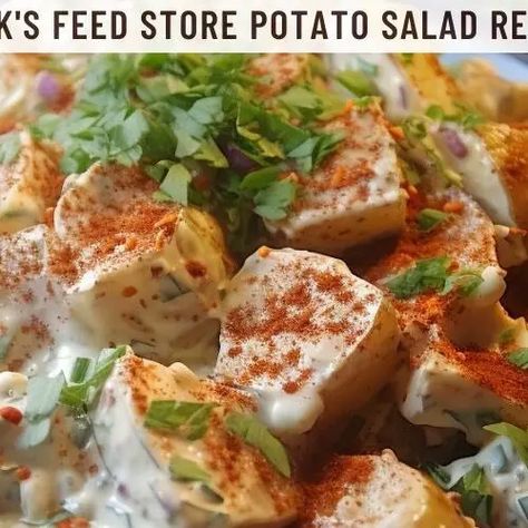 Mark's Feed Store Potato Salad Recipe - Easy Kitchen Guide Marks Feed Store Potato Salad, Marks Feed Store Potato Salad Recipe, Potato Salad Recipe Easy, Red Potato Salad, Potato Salad With Egg, Easy Potato Salad, How To Store Potatoes, Feed Store, Kitchen Guide