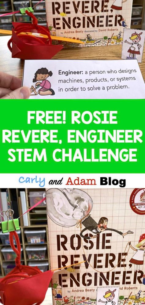 Engineering Design Challenges Middle School, Mouse Trap Stem Project, Stem For Elementary Students, Elementary Stem Projects, Stem Cart, Rosie Revere Engineer Activities, Steam Elementary, Novel Engineering, Stem Projects Elementary