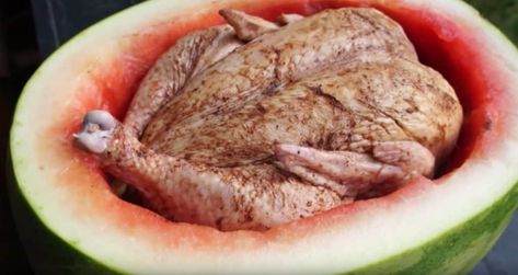 Watermelon Chicken, Kfc Secret Recipe, Cook A Whole Chicken, Cooking Whole Chicken, Bbq Dishes, Beer Can Chicken, Ceviche Recipe, Stuffed Whole Chicken, Watermelon Recipes