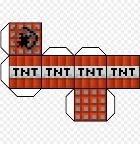 Minecraft Printables Free, Papercraft Minecraft Skin, Minecraft Templates, Minecraft Papercraft, Tnt Minecraft, Minecraft Diy, Minecraft Tnt, 4de Verjaardag, Minecraft Printables