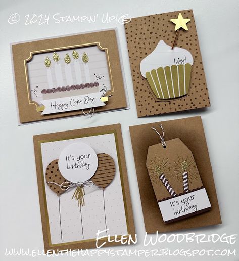 Ellen Woodbridge Independent Stampin' Up!® Demonstrator - Central Coast NSW Australia: Stampin’ Up! Birthday Sparkle Kit Unboxing & First Play Stampin Up Kits, Stampin Up Birthday, Candle Tags, Balloon Cards, Polka Dot Balloons, New Birthday, Nsw Australia, Cards Birthday, Card Kits