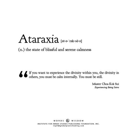 Ataraxia Meaning, Ataraxia Tattoo, Patch Tattoos, Book Inspired Tattoos, Words Wisdom, Bookish Tattoos, Follow Us On Social Media, Pranic Healing, Definition Quotes