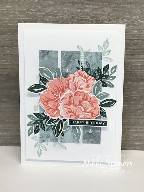 My Sandbox: Stamp Review Crew...Two Tone Flora! Stampin Up Two Toned Flora, Birthday Stamps, Hand Made Greeting Cards, Stamping Up Cards, Card Tutorials, Sandbox, Card Layout, Floral Cards, Stamping Up