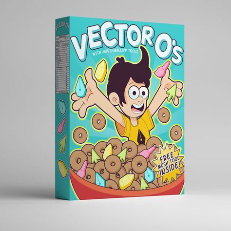 Design a Vector Themed Cereal Box in Adobe Illustrator Cereals Packaging Design, Cereal Food, Squishy Ideas, Cereal Packaging, Mesh Tool, Cereal Brands, Learn Design, Illustration Tutorial, Graphic Design Website