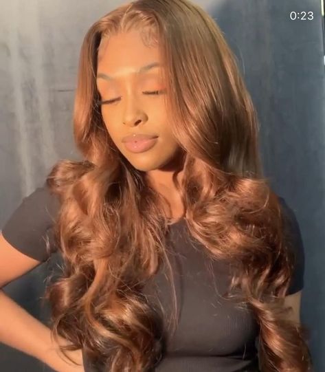 Golden Brown Hair Color Honey, Light Brown Wig Black Women, Honey Blonde Sew In Weave, Light Brown Sew In, Brown Sew In Weave, Ginger Sew In Weave, Brown Wigs Black Women, Ginger Brown Wig, Light Brown Wig