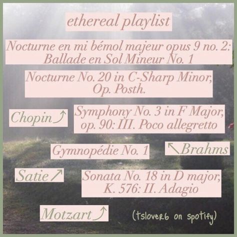 @ sweetnspicegirl on ig Ethereal Music Aesthetic, Ethereal Music Playlist, Ethereal Playlist, Dreamy Playlist, Ethereal Music, Aesthetic Life, Girly Songs, Music Aesthetic, Aesthetic Songs