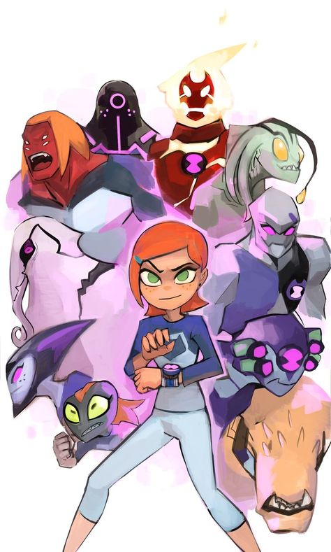 Ben 10 And Gwen, Gwen 10, Ben 10 Ultimate Alien, Ben Tennyson, Ben 10 Alien Force, Ben 10 Comics, Ben 10 Omniverse, Hero Time, Dope Cartoon Art