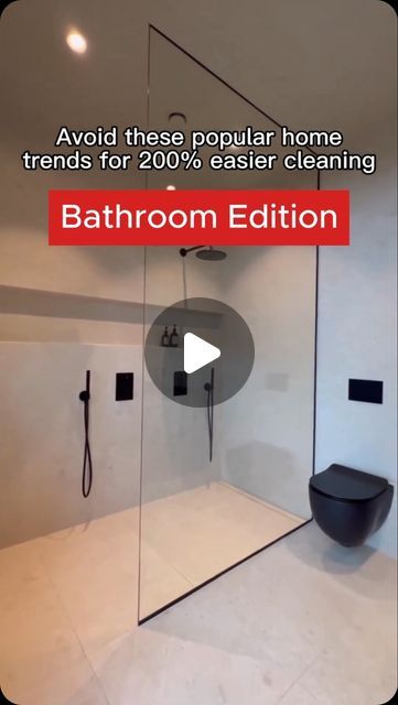 Hometrust.sg on Instagram: "Thinking about renovating your bathroom but dread the upkeep? 🛁 Here’s how to design a low-maintenance, easy-to-clean sanctuary:

✅ Skip the matt black fittings – they show every fingerprint and water spot!
✅ Avoid dark shower tiles – they make soap scum and watermarks more visible.
✅ Say no to small feature tiles – more grout means more scrubbing.
✅ Ditch glass shelving – it’s a magnet for dust and smudges.
Keep it simple, sleek, and stress-free! 🧼✨

Renovating soon? Speak to Singapore’s top 1% interior designers recommended by homeowners at Hometrust.sg. Link in bio 🇸🇬

Credits @9creation" Easy Clean Shower Tile, Wet Room Bathroom Small Layout, Low Maintenance Bathroom, Cleaning Shower Tiles, Easy Clean Shower, Glass Shelving, Shower Tiles, Black Grout, Make Soap