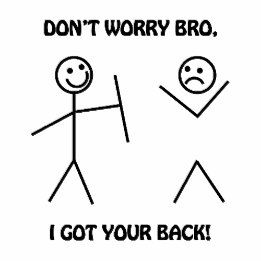 I Got Your Back - Funny Stick Figures Postcard Got Your Back Tattoo, Funny Stick Figures, Funny Postcards, I Got Your Back, Got Your Back, Pencil Portrait, Stick Figures, Jokes Quotes, Back Tattoo