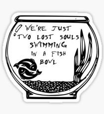 Two Lost Souls Swimming Sticker Pink Floyd Quotes Lyrics, Pink Floyd Quotes, Two Lost Souls, Pop P, Lost Souls, Wish You Were Here, Lost Soul, Wish You Are Here, Fish Bowl