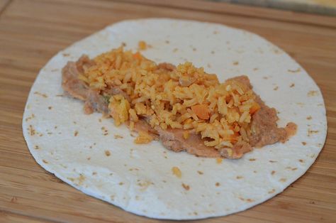 Rice And Bean Burrito, Burritos Recipes, Cheesy Turkey, Rice Burrito, Bean And Cheese Burrito, Bean And Rice, Moms Recipes, Turkey Rice, Bean Burrito